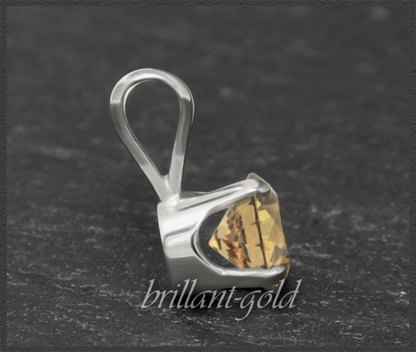 Brillant 585 Gold Anhänger, zart champ. 0,10-0,50ct